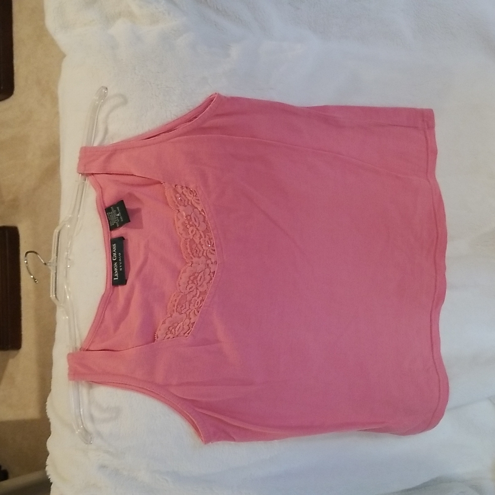 Pink/ Coral Tank Top by Lemon Grass Studio
